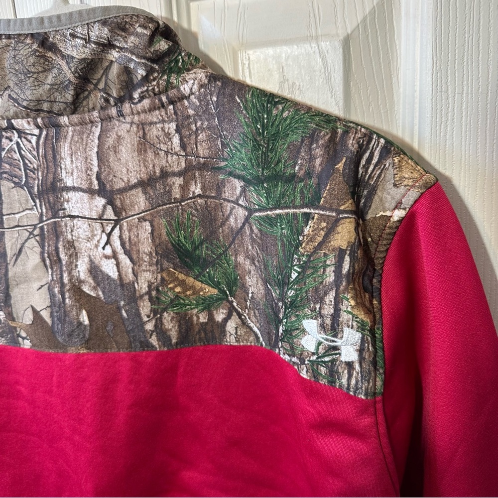 Under Armour Camo Pink Caliber 1/2 Zip Hunting Pullover Sweater Womens Size XL - Picture 9 of 9